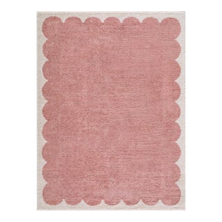 Fossay Shag Machine Woven Rug Pink 8x10 For Sale