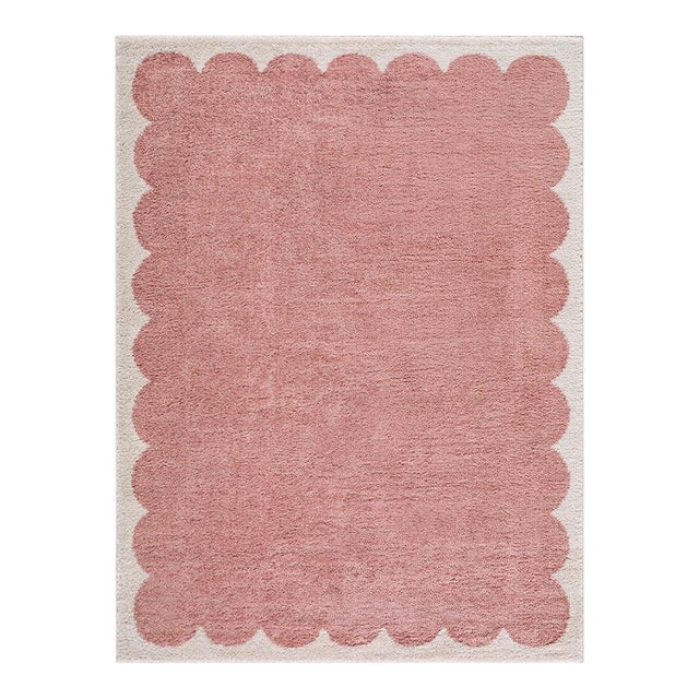 Fossay Shag Machine Woven Rug Pink 8x10 For Sale