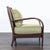 Modern Ethan Allen Jamaica Lounge Chair With Curved Wood Arms and Green Cushions For Sale - Image 3 of 8
