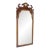 American Light Walnut Gilt Scallop Crown Decorated Wall Mirror MINT For Sale