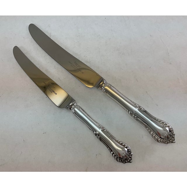 Metal 1908s Silver Plated Dessert Knife, Chesterfield. For Sale - Image 7 of 13