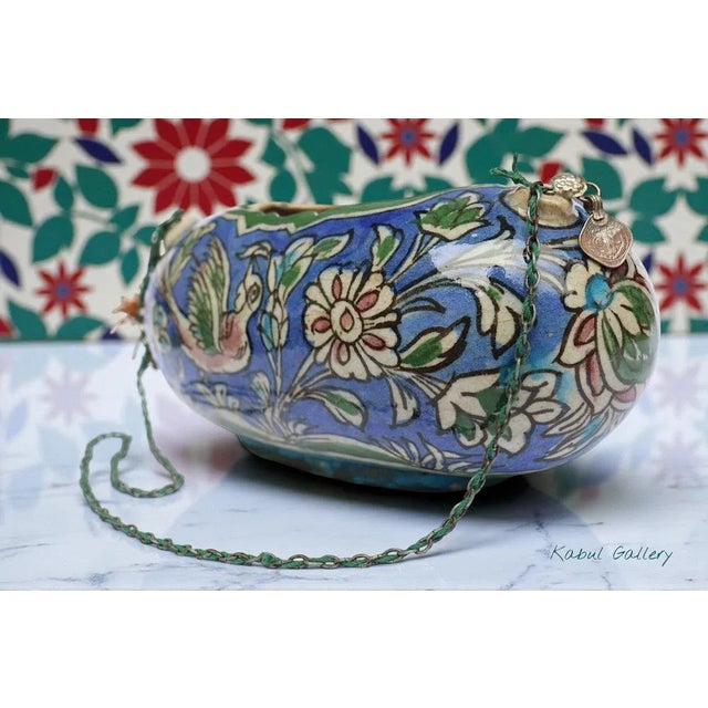 Polychrome Kashkul Begging Bowl Pottery, 1950s For Sale - Image 12 of 18