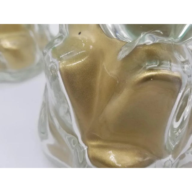 1960s Archimede Seguso Alabastro Murano Glass Bottles-a Pair For Sale - Image 12 of 13