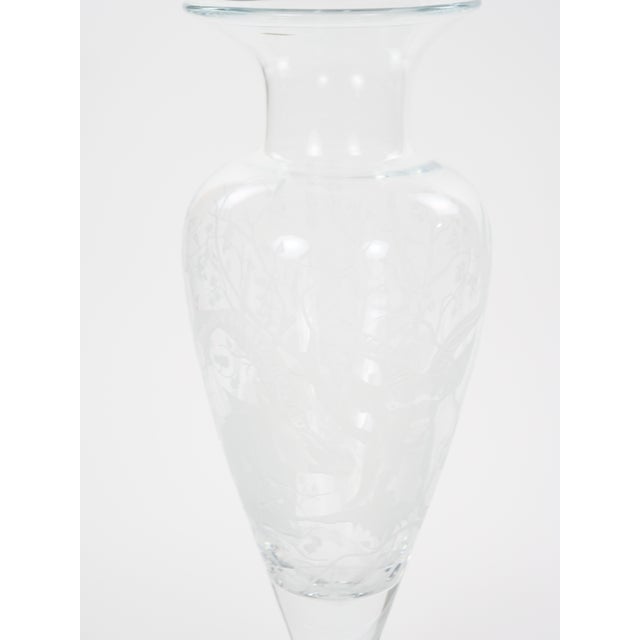 Large 20th Century Decorative Vase With Etched Antelopes by Erika Van Dewark For Sale - Image 10 of 10