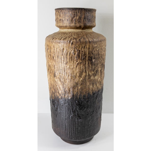 Mid 20th Century Mid-Century Modern Brown Glazed Pottery Vase, Signed For Sale - Image 5 of 10