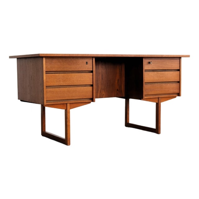 Vintage Danish Desk in Teak, 1960s For Sale