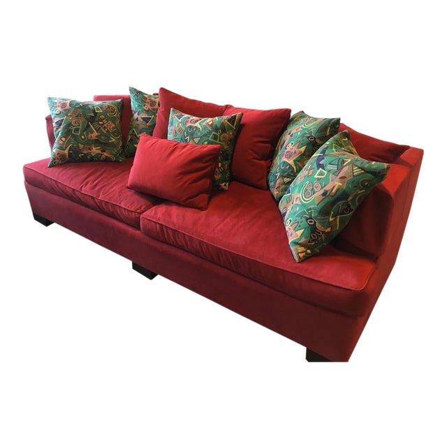 Hickory Chair Transitional Brick Red Sectional Couch Chairish