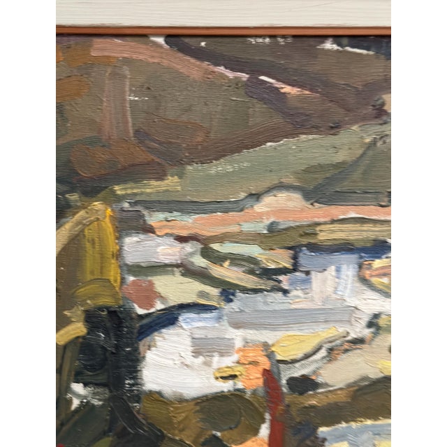 O. Blomberg, Cubist Landscape, 1950s, Oil Painting on Canvas, Framed For Sale - Image 9 of 16