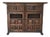 20th Century Spanish Carved Dark Walnut Tuscan Two Drawers Credenza or Buffet For Sale