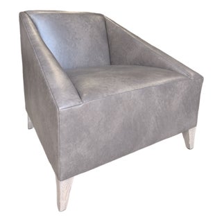 Bernhardt Brown Leather Lounge Chair For Sale