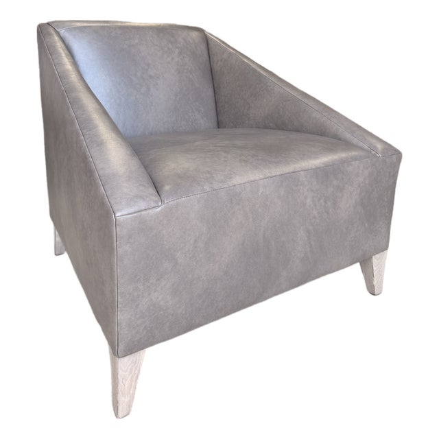 Bernhardt Brown Leather Lounge Chair For Sale