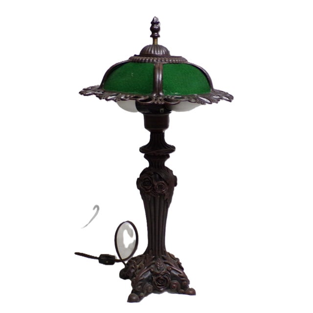 This beautifully detailed vintage decorative lamp features an ornate Victorian‑style design with detailed floral motifs...