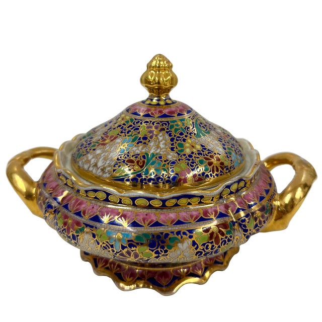 Early 20th Century Tai Benjarong Porcelain Soup Tureen For Sale - Image 4 of 9