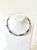 Vintage Sterling Silver and Gold Plated Hammered Tube Bead Necklace.