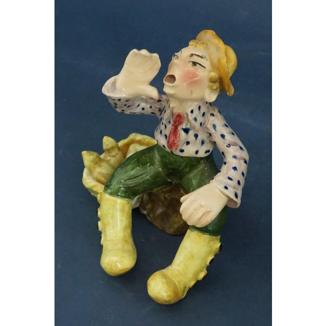 20th Century Ceramic Salesman Sculpture by Anzengruber for Carraresi and Lucchesi, Italy For Sale - Image 12 of 18