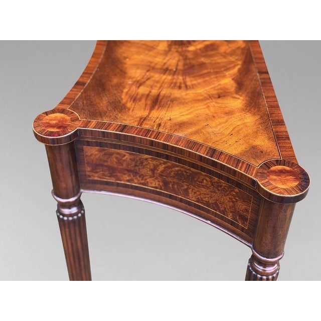 Walnut Inlaid Console Table from Brights of Nettlebed, 1980s For Sale - Image 6 of 8