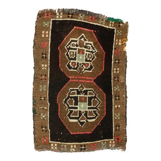 Vintage Mini Wool Rug For Sale