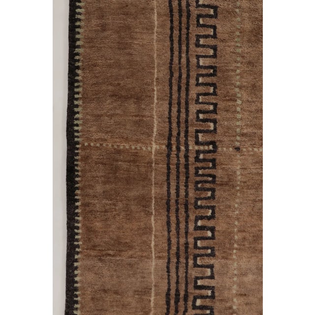 Late 20th Century Contemporary Art Deco Style Wool Rug in Brown Hues by Rug & Kilim, India For Sale - Image 5 of 10
