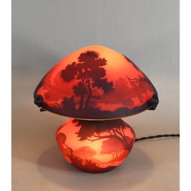 Art Deco French Art Deco Mushroom Lamp by Muller Freres - 1920s France For Sale - Image 3 of 18