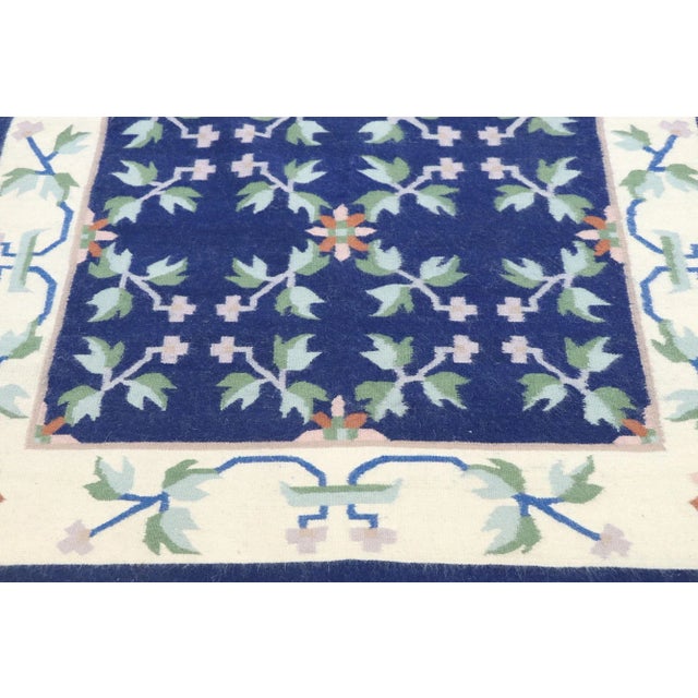 Vintage Floral Kilim Rug, 04'03 X 06'03 For Sale - Image 4 of 9