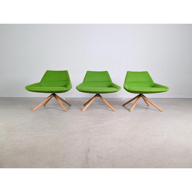 Postmodern Green Desk Chairs by Christophe Pillet Dunas for Inclass, Set of 3 For Sale - Image 3 of 12