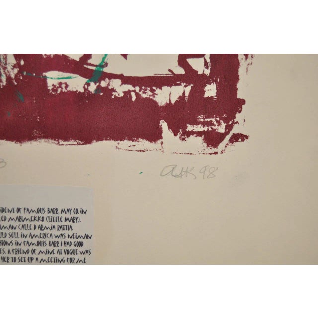 Arthur Krakower Mixed Media Silkscreen "Knife" C.1998 For Sale In San Francisco - Image 6 of 7