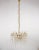 Gold-Plated Snowflake Crystal, Glass and Brass Chandelier from Bakalowits & Söhne, 1970s For Sale - Image 3 of 11