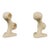 Pair of Vintage European Ceramic Bathroom Towel Bar Brackets For Sale