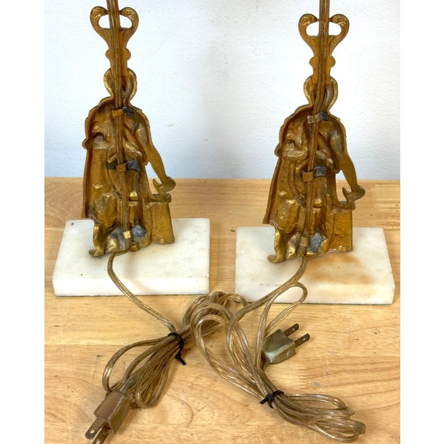 Pair English Ormolu Lamps of Tipu Sultan in Anglo-Indian, Circa 1860s For Sale - Image 11 of 12