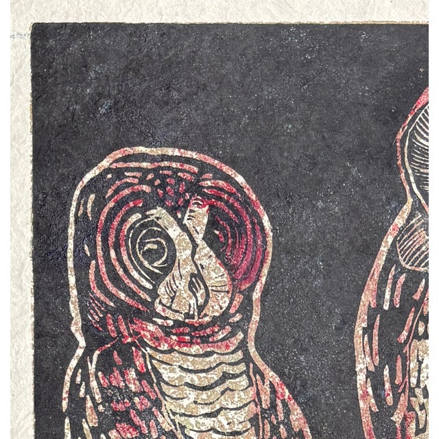 On Momigami paper 12” wide x 15” tall Unframed; never framed; has been in dry storage and is available for the 1st time...