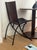 Antique French Leather and Wrought Iron Folding Chairs, Set of 4, Late 19th Century For Sale - Image 4 of 5