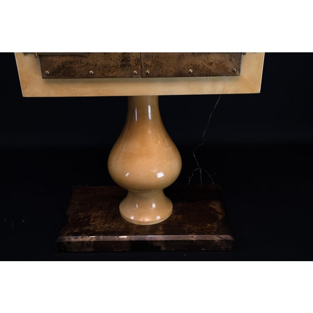 Mid-Century Modern Goatskin Parchment Bar Cabinet from Aldo Tura, Italy, 1960s For Sale - Image 6 of 18