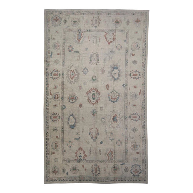 Turkish Oushak Rug 12'8" x 21'3" For Sale