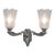 Pair of French Art Deco Double Uplight Wall Sconces by Jean Gauthier, 1930s For Sale