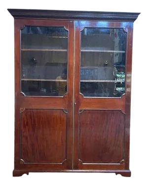 English Mahogany Display Bookcase