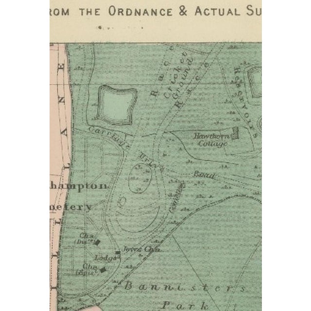 Paper Antique Town Map of Southampton by George W. Bacon, 1885 For Sale - Image 7 of 15