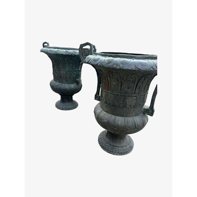 Large Bronze Vases, 1950s, Set of 2 For Sale - Image 6 of 11