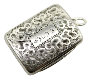 Early 19th Century Sterling Silver Georgian Rectangular Vinaigrette With Meander Pattern