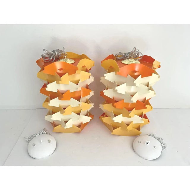 1960s Danish Modern Pendant Lights by Cosmo - Pair For Sale - Image 18 of 18