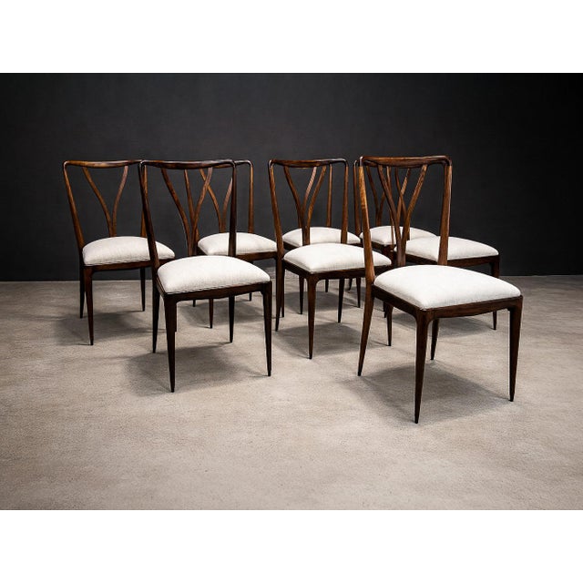 Wood Set of Eight Sculptural Dining Chairs in Rosewood by Giuseppe Scapinelli, Brazil, C. 1950s For Sale - Image 7 of 15