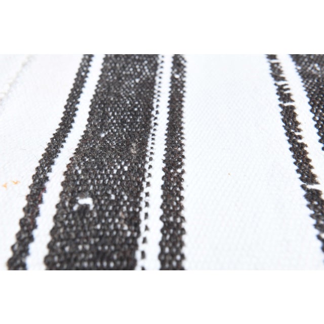 Turkish 1970s Vintage Handmade Wool Cotton Turkish White Runner Rug For Sale - Image 3 of 11