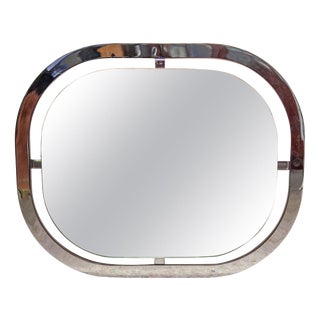 Mid-Century Modern Wall Mirror attributed to Belgo Chrome, Belgium, 1970 For Sale
