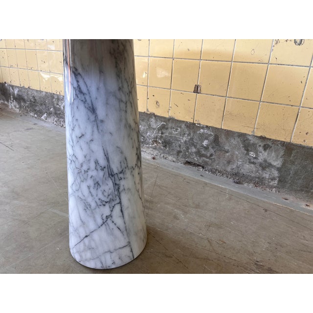 White Vintage Marble Dining Table, 1970s For Sale - Image 8 of 10