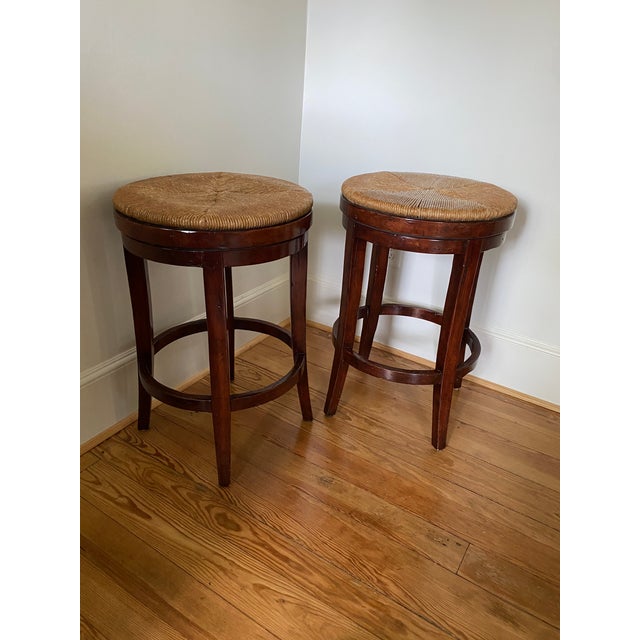 Guy Chaddock Swivel Bar Stools a Pair Chairish