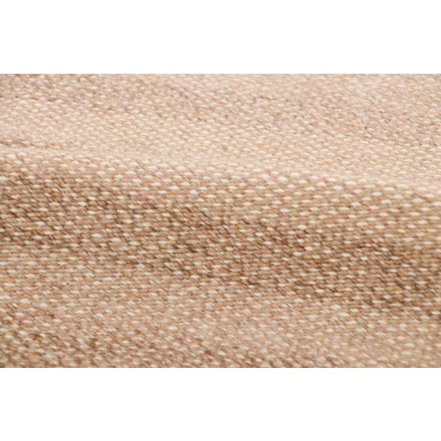 Vintage Panelled Kilim Wool Rug With Stripes in Beige by Rug & Kilim, 1950-1959 For Sale In New York - Image 6 of 9