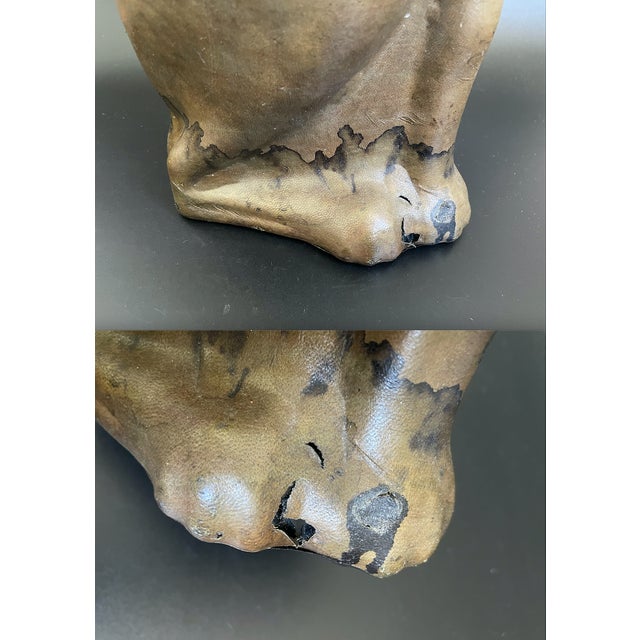 Vintage Italian Leather Wrapped Glass Hound Dog Decanter For Sale - Image 10 of 12