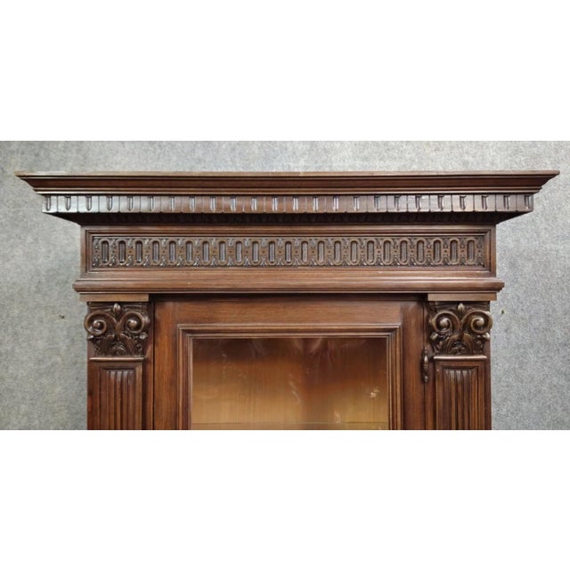 Antique Renaissance-Style Display Cabinet in Carved Wood, 1800s For Sale - Image 4 of 12