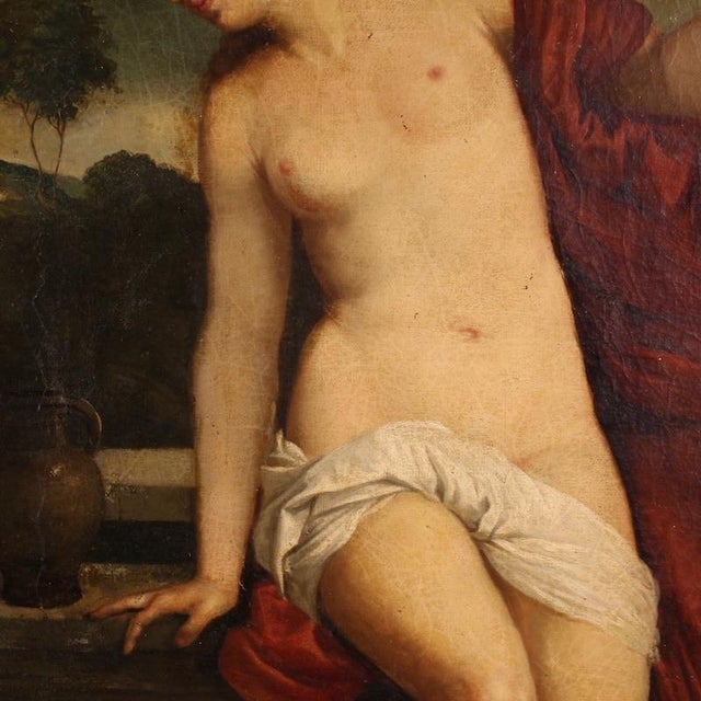 Italian Artist, Sacred Love, Nude, 1830, Oil on Canvas For Sale - Image 9 of 16