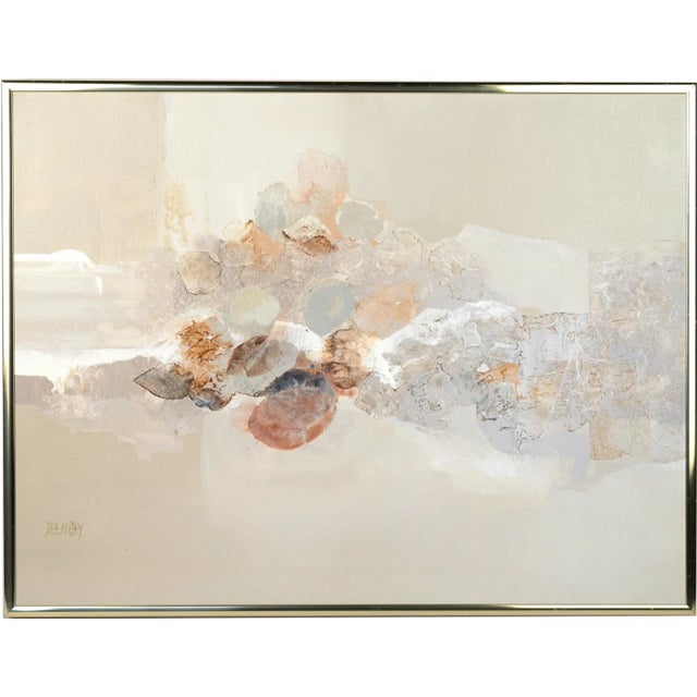 1970s Abstract Oil Painting, Framed For Sale