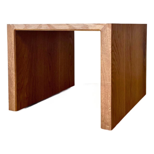 Handmade Modern White Oak Side Table For Sale